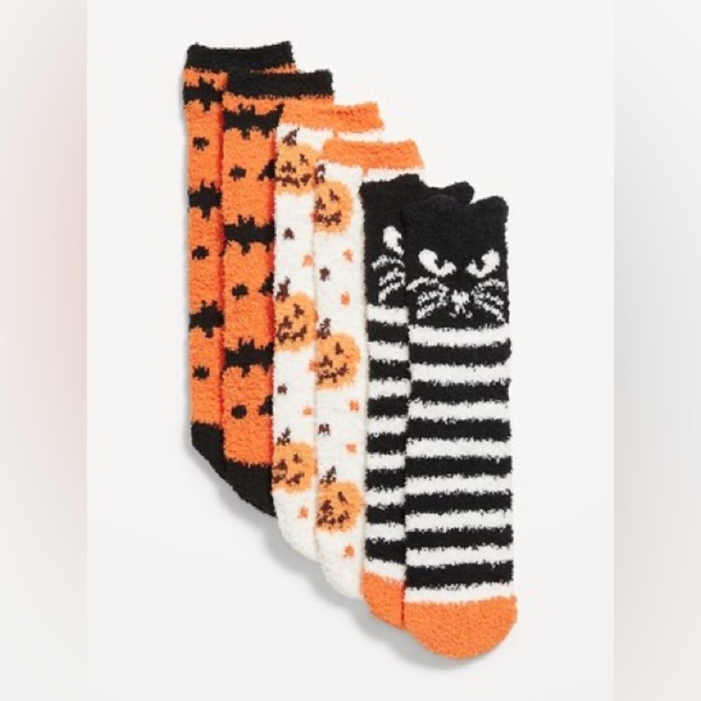 Old Navy Halloween Cozy Crew Socks 3 Pack